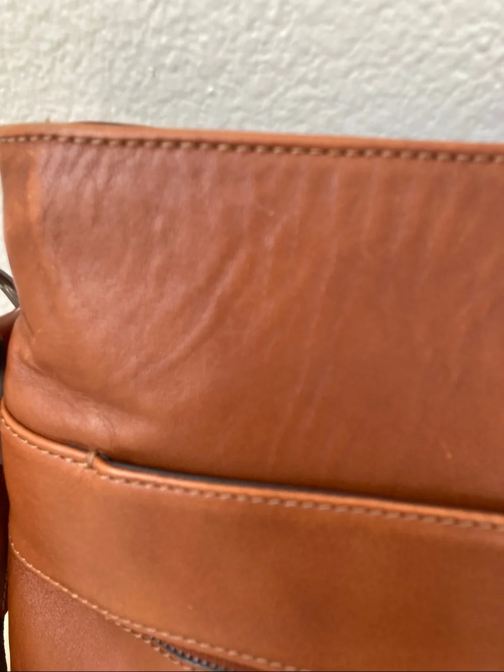 Mark & Graham Men's Leather Briefcase in Cognac Brown